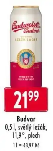 Qanto Budvar světlý ležák nabídka