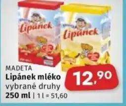 Coop Madeta Lipánek mléko nabídka