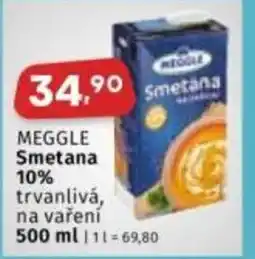 Coop MEGGLE Smetana 10% trvanlivá, na vaření nabídka