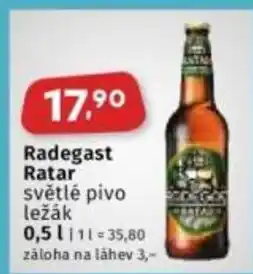 Coop Radegast Ratar světlé pivo ležák nabídka