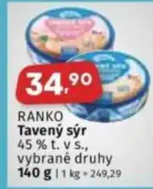 Coop RANKO Tavený sýr 45% t. v S. nabídka