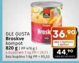 Coop DLE GUSTA Broskve kompot nabídka