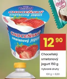 Kubík potraviny Choceňský smetanový jogurt nabídka