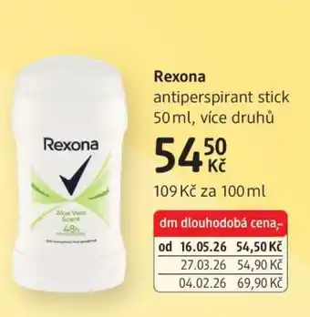 dm drogerie Rexona nabídka