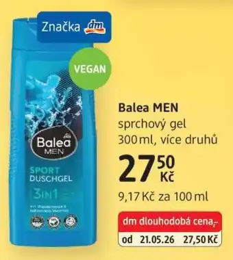 dm drogerie Balea MEN nabídka