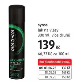 dm drogerie Syoss nabídka