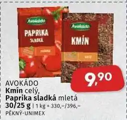 Coop AVOKÁDO Kmín celý, Paprika sladká mletá nabídka
