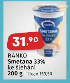 Coop RANKO Smetana 33% nabídka
