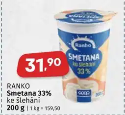 Coop RANKO Smetana 33% ke šlehání nabídka