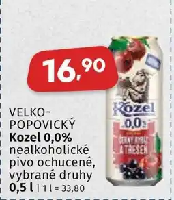 Coop Kozel 0,0 % nabídka