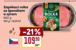 Billa Zapékací rolka se špenátem a sýrem • nabídka