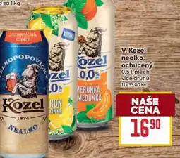 Billa V. Kozel nealko, ochucený nabídka