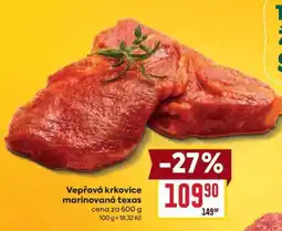 Billa Vepřová krkovice marinovaná texas nabídka