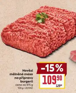 Billa Hovězí mleté maso na přípravu burgerů nabídka