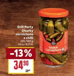 Billa Grill Party Okurky Cornichons s chilli nabídka