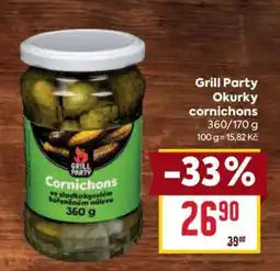 Billa Grill Party Okurky cornichons nabídka