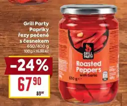 Billa Grill Party Papriky řezy pečené s česnekem nabídka