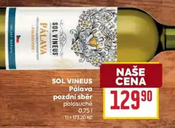 Billa SOL VINEUS Pálava Pozdní sběr polosuché nabídka