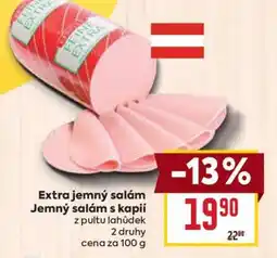 Billa Extra jemný salám, Jemný salám s kapií nabídka