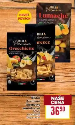 Billa BILLA Premium Těstoviny semolinové nabídka