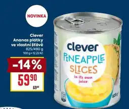 Billa Clever Ananas plátky ve vlastní šťávě nabídka