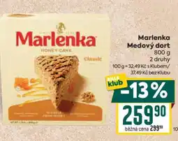 Billa MARLENKA Medový dort nabídka
