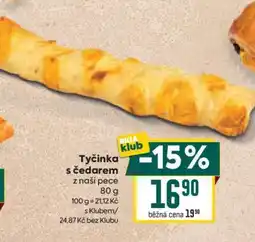 Billa Tyčinka s čedarem nabídka
