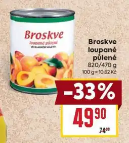 Billa Broskve loupané půlené nabídka