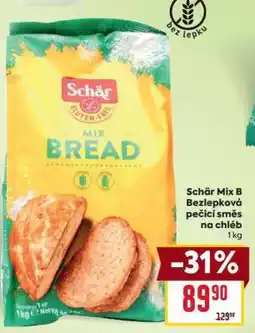 Billa Schär Mix B Bezlepková pečicí směs na chléb 1kg nabídka