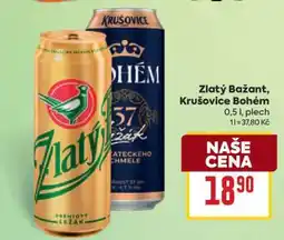 Billa Zlatý Bažant, Krušovice Bohém nabídka