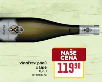 Billa Vinařství Pánů z Lipé Pálava nabídka