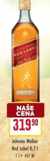 Billa Johnnie Walker Red Label 0,7 l nabídka