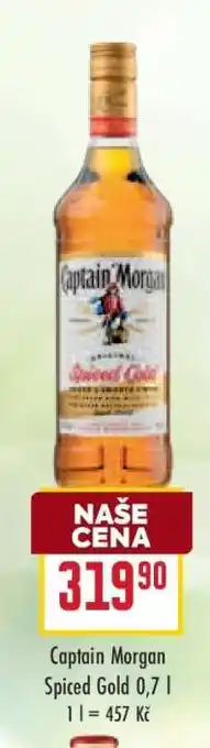 Billa Captain Morgan Spiced Gold nabídka