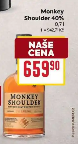 Billa MONKEY SHOULDER 40 % nabídka