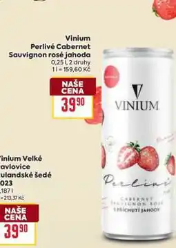 Billa Vinium Perlivé Cabernet Sauvignon rosé jahoda nabídka