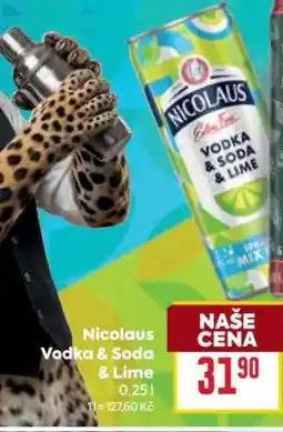 Billa Nicolaus Vodka & Soda & Lime nabídka