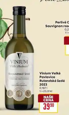 Vinium Velké Pavlovice Rulandské šedé 2023