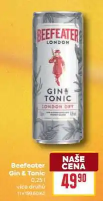 Billa Beefeater Gin & tonic nabídka