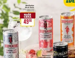 Billa Beefeater Gin & tonic nabídka
