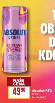 Billa Absolut RTD nabídka