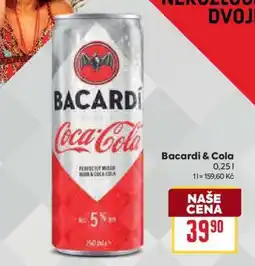 Billa Bacardi & Cola nabídka