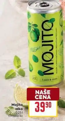 Billa Mojito alko nabídka