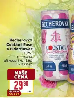 Billa Becherovka Cocktail Rose & Elderflower nabídka