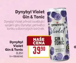 Billa Dynybyl Violet Gin & Tonic nabídka