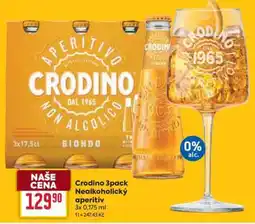 Billa Crodino 3pack Nealkoholický aperitiv nabídka