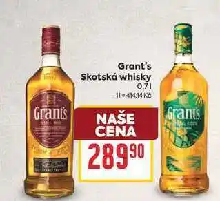 Billa Grant's Skotská whisky nabídka