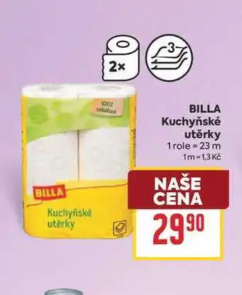 Billa BILLA Kuchyňské utěrky 1 role nabídka