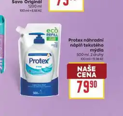 Billa Protex antibakteriální tekuté mýdlo náhradní náplň, vybrané druhy nabídka
