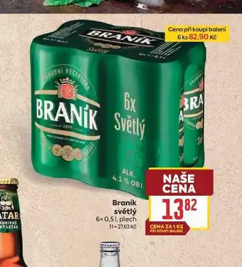 Billa Braník světlý 6x 0,51, plech nabídka