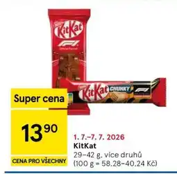 Tesco KitKat nabídka